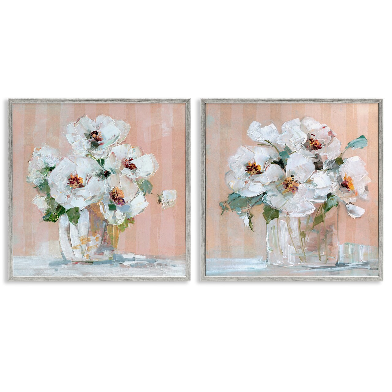 Stupell Industries Abstract Floral Vase 2 pc Framed Giclee Wall Art Set Design by Sally Swatland